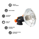 Aquecedor de camping portátil Widesea em aço inoxidável, lareira para inverno, fogão a gás para trilhas e equipamentos de sobrevivência.